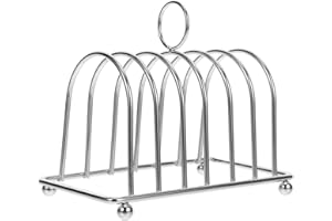 Luxshiny Porte Toast en Acier Inoxydable 6 Tranches Support Compact pour Rangement Pain Frais Et Tranché Accessoire Cuisine Pratique pour Usage Domestique