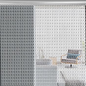 Aluminium-Kettenvorhang 90x200 Cm – Fliegengitter Für Terrassentür, Silber, Einfach Zu Montieren
