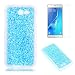 Produktbild für Samsung Galaxy A5 2017 Hülle Glitzer Blau mit Displayschutzfolie ,OYIME Glänzend Paillette Design Silikon Weich Dünn Schlank Handy Schutz Tasche Stoßfest Handyhülle Etui Glitter Slim Thin Bumper Cover Case and Folie Zubehör für Galaxy A5 2017 Modell A520