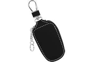 Jiusely Key Case,Car Key Holder Bag with Buckle & Zipper Closure, Auto Key Protector,Men and Women Pocket Key Chain Purse