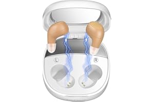 TOOPOWER Hearing Amplifiers for Seniors & Adults Invisible Mini Latest 16-Channel Digital Rechargeable Hearing Amplifiers with Intelligent Noise Reduction,Voice Broadcast,3 Modes,5 Levels of Volume Adjustment