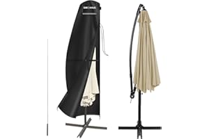 SIMPHAUS Funda para Sombrilla Excentrica Playa Exterior Funda Parasol Excentrico Impermeable 3 Metros Funda Parasol Exterior Anti UV 420D Tela Oxford Fundas para Sombrilla Jardin 240x45/70/50cm