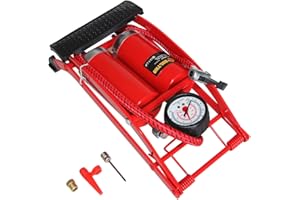 BOLTHO Foot Pump, Portable Double Cylinder Floor Bike Pump with Accurate Pressure Gauge & Smart Valves, 100PSI Air Pump for Bicycles, Motorcycles, Cars, Balls and Other Inflatables