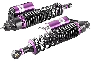 Hegeiisy 320mm 12.5 Zoll 7mm Feder Universal Motorrad Stoßdämpfer Hinterradaufhängung ATV Quad Roller Dirt Bike Für CBR600 CBR400 CB500 YZF XC EXC XCF Schwarze Violett