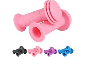 RAFIYU Manijas de Bicicleta para niños, 1 Par 22mm manijas para Manillar para niños, manija de Bicicleta puños Patinete,puños Bicicleta Antideslizantes Largo 105mm para Scooter,Triciclo