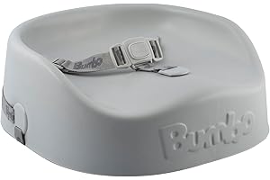 Bumbo Booster Seat for Dining Table Chair with Saftey Harness - for Kids Ages 18 Months and Above - Easy to Clean & Comfortable Baby Feeding Seat - Portable Baby Seat for Eating - Cool Grey