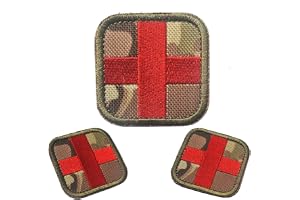 zalati Medic Patch Red Cross Embroidery with First Aid Trauma, First Response Rescue Kit, Medical, Paramedic, Tactical, Emerg