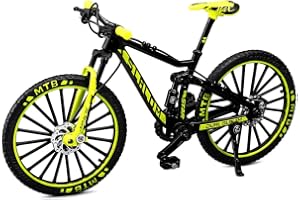 HIULLEN Fingercykelmodell, 1:10 mountainbikemodell leksak, fingermountainbike modeller ornament, FA hrcykel modell dekoration, miniatyr fingercykel, mini Bend cykelmodeller (svart och
