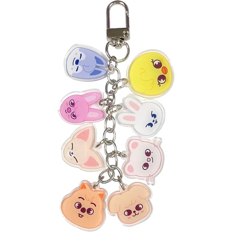 PQKL-party Stay Kid Schlüsselanhänger Skzoo Stay Kid Keychain Geschenke Schlüsselanhänger Skzoo Acryl Anime Anhänger Keychain, Rucksäcken Deko