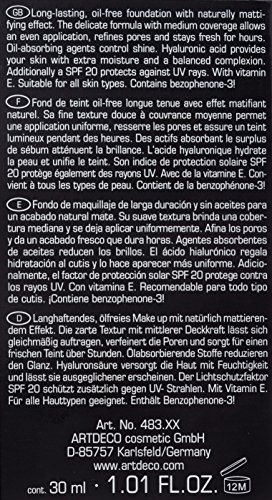 Artdeco Make-Up femme/woman, Long-lasting Foundation Oil-free SPF20 Nummer 35 Natural wheat, 1er Pack (1 x 30 ml) - 2