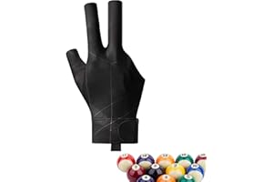 GOMICE Guantes De Billar Para Mano Derecha,Guantes De Billar De 3 Dedos,Guantes De Billar Para Taco,Guantes De Billar Antideslizantes Y Transpirables,Guantes De Billar Universales,Billar Para Hombres,Mujeres