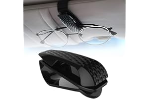 Biqing 1PC Porte Lunettes pour Voiture,Lunettes pour Pare-Soleil de Voiture Universal Support de Lunettes Voiture Clips Multifonctionnels pour Les Lunettes ou Les Cartes(Noir)
