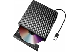 YJLX External DVD Drive USB 3.0 Portable DVD Burner/Writer/Player for Laptop Slim DVD/CD/VCD +/-RW Drive Reader Burner High Speed Data Transfer for Laptop Desktop PC Windows Mac IOS Linux
