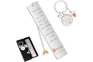 YAOZUP Farewell Gift Nursery Teacher Gift Bookmark and Pearl Angel Keyring Teacher Gift Farewell with Gift Box "Danke Dass Du Mir Beim Wachsen Gehelfen Hast"