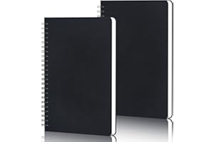 Yarotm Carnet à Spirale A5 Petits Carreaux - Lot de 2 Cahiers à Spirales a5 Notebook - 120 Pages 60 Feuiles Carnet de Notes - Papier 100g Bloc Note