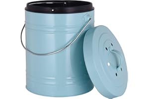 JEAN-PATRIQUE Kitchen Compost Caddy Bin 5L (Blue), Small Food Waste Caddy Bin with Lid - The Bin Daddy by Jean Patrique