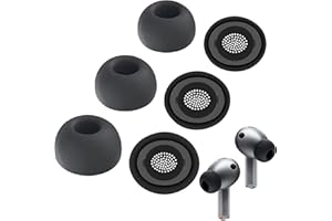 MIRUCHERTTER Silikonowe zatyczki do uszu do Galaxy Buds Pro 3, kompatybilne z Samsung Galaxy Buds Pro 3, akcesoria zamienne, L/M/S (3 pary), czarne