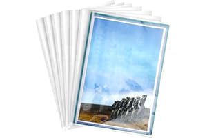 Clabby 20 Pcs A4 Book Cover Clear Plastic Exercise Book Covers Waterproof School Notebook Protector Sleeve Adjustable Non Slip Transparent Jacket Protective Sleeve for Office School