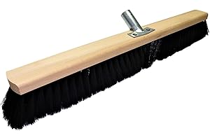 LOGOK2K Cotarba 24" 600mm Nylon Black Broom Head Soft Bristle Sweeping Brush Warehouse Sweeper