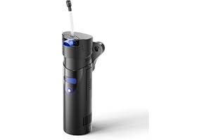 SunSun CUP-807 Aquarium Innenfilter 700 l/h 4in1 Filter mit Pumpe für Aquarium, UVC Klärer und Sauerstoffschlauch, mit Filterschwamm und Bioballs