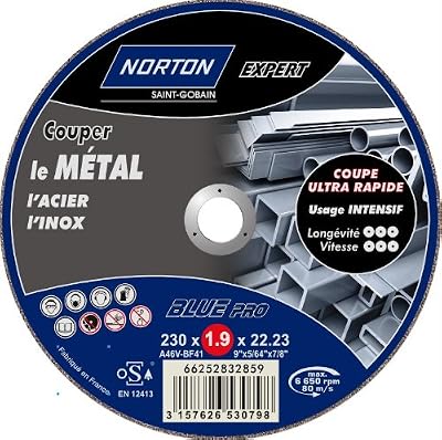 Norton-Disque à tronçonner BLUE PRO 200 METAL D230x1,9mm - OD
