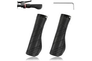 BAIEYE Puños Bicicleta MTB,Puños Bicicleta Ergonómicos,Puños MTB Antideslizantes de Caucho,Negro puños Bicicleta,Empuñadura Bicicleta para MTB/BMX/Montaña/Bici Plegables/Bicicletas Urbanas Aluminio