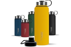 720°DGREE Botella Agua Termo Acero Inoxidable “noLimit“ – 410ml, 530ml, 710ml, 950ml, 1200ml - Sin BPA Free, Antigoteo y Prueba de Fugas - Frasco térmico, Cantimplora Aislada +Cubierta Deportes Gratis