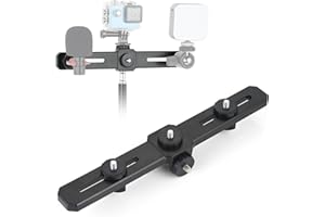 UTEBIT 4 en 1 Bracket Flash 27 cm, Vis 1/4 Support Flash Extension, Adaptateur Sabot de Flash, Accessoires pour Appareil Photo Reflex numérique, Microphone, Lampe Flash, Lumière LED