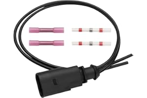 Raheem 2-Pol Wasserdichter Reparatursatz Kabelbaum Stecker kompatibel mit VW Golf 2 Tiguan Seat A4 A6 A8 Arona Skoda Audi 1J0973802 für ABS ESP Temperatursensor Ersatzteile