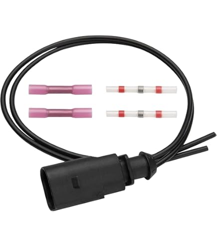 50 cm 2 Pin Wasserdichte Kabelbaum Stecker Elektrischer Kabelbaum Anschlussklemme Temperatursensor für VW/Audi A4 A6 A8 Q5 Q7 1J0973802