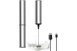 BANGDILS Espumador de leche recargable de mano, potente espumador de café de mano con máquina de espuma de leche USB para café con leche, capuchino, moca, macchiato, frappe