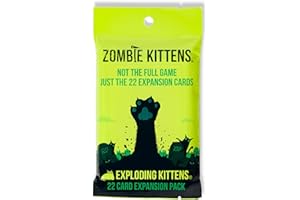Exploding Kittens Zombie Kittens Expansion Pack 2-5 Players - Ages 7+ - 15 Minutes to Play - Original Game Required - Party Game, Family Game Night, Kid and Adult Card Game