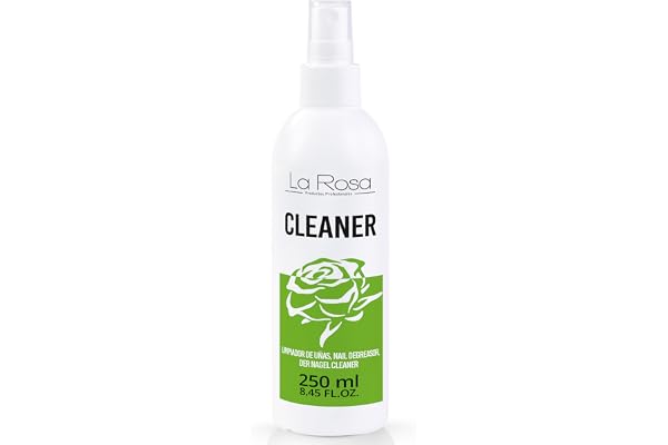 LaRosa Nail CLEANER ongles degraissant SPRAY 250 ml pour essuyer la base de vernis gel pour manucure UV LED - Pour désinfecter l’ongle et éliminer les couches collantes, CLENASER