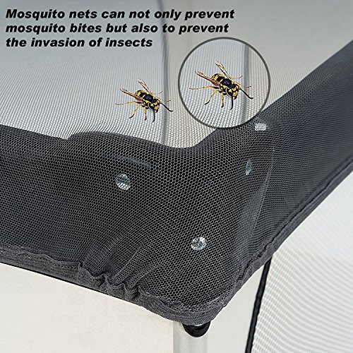 Insektenschutz für Kinderwagen, Vitutech Universal Insektenschutz Baby Moskito Netz Universal-Moskito-Netz Insektenschutz für Kinderwagen und Babywiegen Reisebett, lässt frische Luft rein und hält Mücken draußen - 4