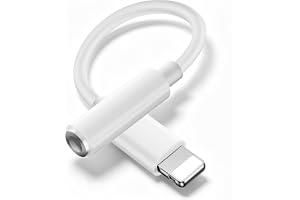Ticenpe Adapter Lightning på jack 3,5 mm med telefonstöd [MFi-certifierad] Lightning till Aux-adapter, HiFi-hörlursadapter för i-Phone 14/13/12/11/X/8/7/iPad