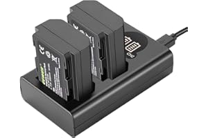 NEEWER Ersatzakku und Ladegerät Set für NP-FZ100, 2er Pack 2280mAh Akkus und Ladegerät mit LCD Bildschirm, kompatibel mit Sony A1, A9 II, A7R IV, A7R V, A7S III, A7 III, A7 IV, A6600, A7C Kameras
