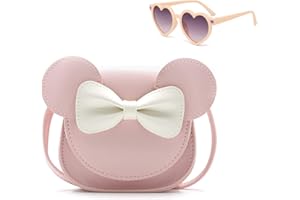 YREYBN Girls Shoulder Bags - Girls Crossbody Bags, Little Mouse Ear Bow Crossbody Purse, Kids Toddler Handbag, Waterproof, Shoulder Strap Adjustment Cute Fashion Outing, for Kids Girls Toddlers
