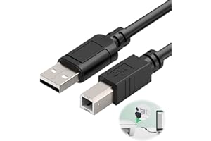 LTTEEA Cavo MIDI USB B da 1,8 m Intrecciato in Nylon per Tastiere,Controller e Strumenti Musicali,Compatibile con Mac,Windows,e Linux,Cavo USB A a USB B per Registrazione Audio e Microfono,Alta Velocità