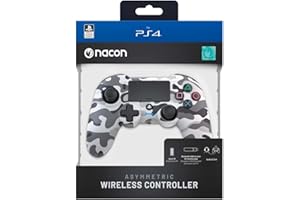 NACON Asymmetric bezprzewodowy kontroler do Playstation 4 [oficjalnie licencjonowany/szary kamuflaż]