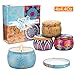 Produktbild Duftkerze Aroma Kerzen Naturwach in Dose 4er Deco Kerzen Geschenk Set - Natürliches Aromen von Rose Zitrone Mittelmeer für Entspannung Diffuser und Aromatherapie 4 onesize
