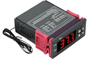 ARCELI Digital Thermostat DC 110-220v Digital Termostato termoregolatore -50 ℃ ~ 99 ℃ Regolatore di Temperatura LED Display Temperature Controller con Sonda Sensore