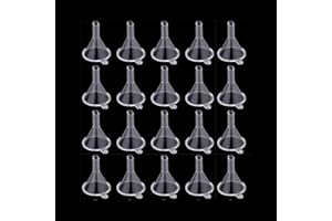 Jieddey Small Funnel,20 PCS Mini Funnel Clear Plastic Funnels Tiny Funnel for Bottle Filling Perfumes Essential Oils Lab Bottles Arts Crafts