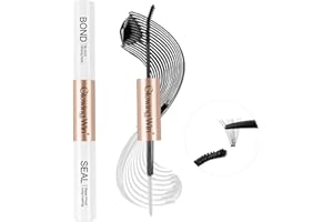 Glowing Win Colle pour Faux Cils Lash Bond et Seal DIY Individuel Cils Adhésif Waterproof Cluster Lash Glue Strong Hold 48-72h Imperméable Colle Faux Cils