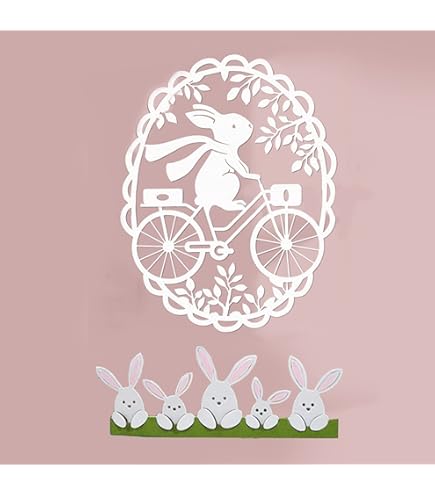 Set 7 Fustelle Pasquali - Stampini Uova E Coniglietti Per Scrapbooking E Lavoretti DIY - Foto 10