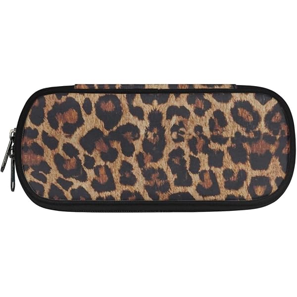 1 pezzo Astuccio a mata in pelliccia con stampa leopardata, articoli per il rorno a scuola, fornure scolastiche, astuccio per mate, borsa scolastica | SHEIN ALIA
