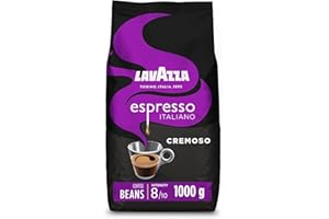 Lavazza Espresso Cremoso, 100% Arabica Medium Roast Coffee Beans, 1kg Pack