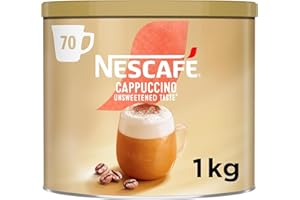 NESCAFÉ Cappuccino Unsweetened Taste Instant Coffee 1kg Tin, Packaging may vary