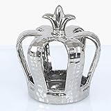 AngraveHome Large Royal Silver Crown Tealight Candle Holder Home Decoration Ornament