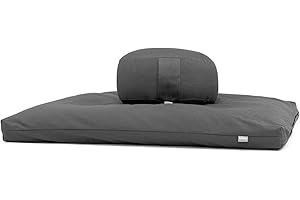 Juego de meditación Bodhi Eco | Cojín Rondo + espelta de Zabutón, color antracita