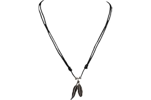 BlueRica Feathers on Adjustable Cord Necklace